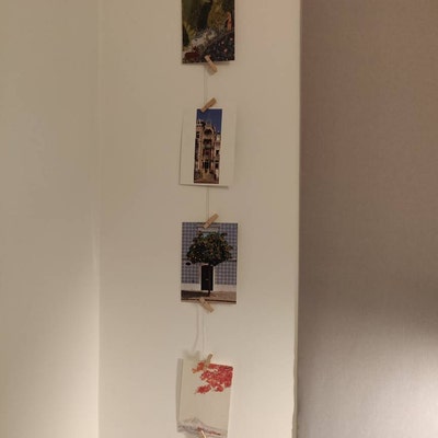 Vertical Cable Photo Display, Home Decor Clothespeg Picture Hanger ...