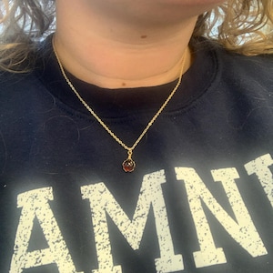 Natural Garnet Necklace,January Birthstone,Garnet Jewelry,Gemstone Necklace,Dainty Gold Necklace for Women,Bridesmaid Gifts,Gift for Her