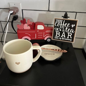 Coffee & Tea Bar Ceramic Tile Sign with Easel, Coffee and Tea Bar ...