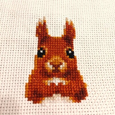 Red Squirrel Cross Stitch Pattern PDF Red Squirrel Embroidery PDF ...