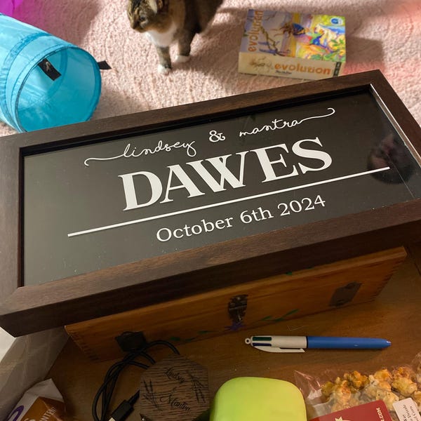 Wedding Shadow Box With Names and Date Wedding Gift Customized - Etsy