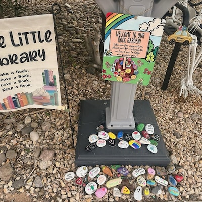 Rock Garden Sign School Rock Garden Welcome Sign Kindness Rocks School ...