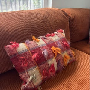 King Size Pillows, 12x48 in, Vintage Long lumbar Cushion Cover, Geometric Bedding Lumbar Cushion,Throw Cushion Cover,Brown Pillows 4oyf-1308
