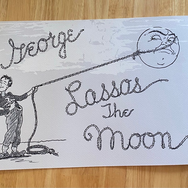 George Lassos the Moon - Prop Replica Print - Etsy