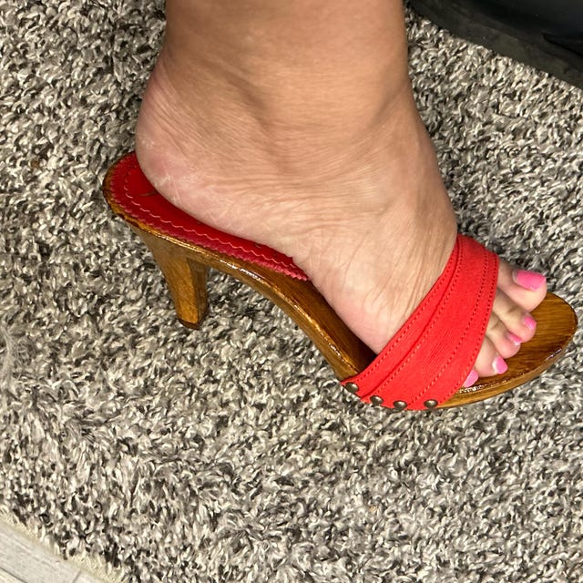 Clogs With Red Upper Heel 9 -K6101 ROSSO - Etsy