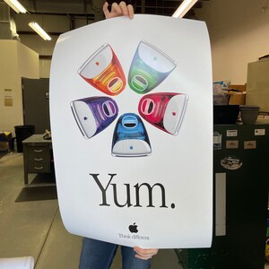 Apple 'YUM' Poster Print. Retro APPLE YUM Poster. Vintage