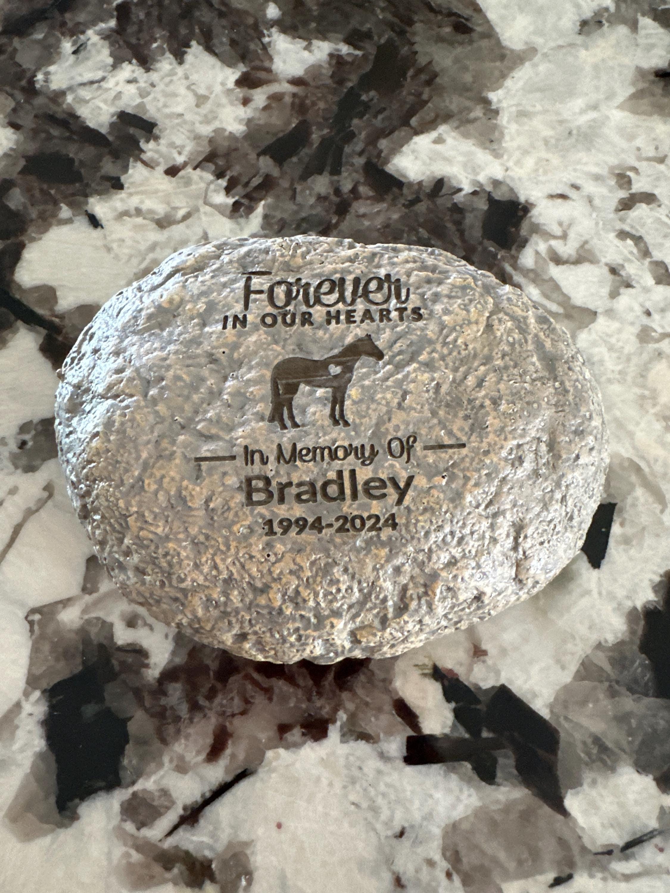 Engraved Ranch Animal Memorial Garden Stone, memorial garden, sympathy gift, remembrance, in memory of, horse memorial, donkey memorial