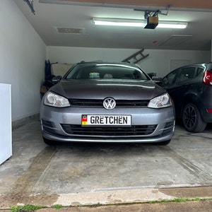 Premium German License Plate Frame Evolution 3 - Black Euro Style With Shock Absorbers