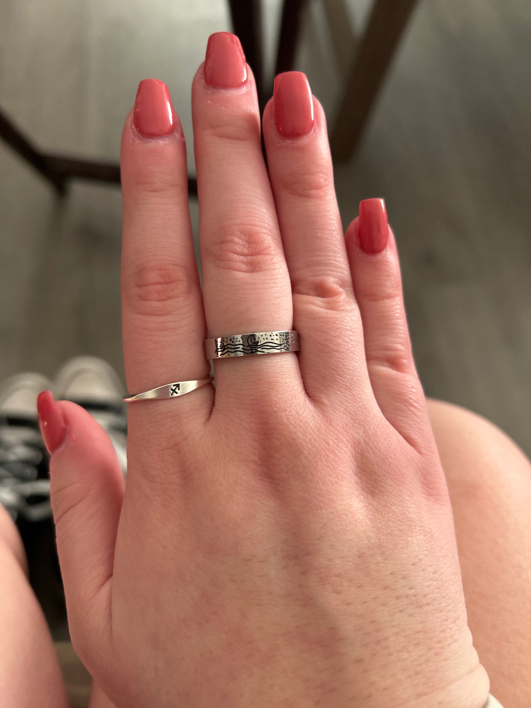 Zodiac Ring by CaitlynMinimalist • Custom Zodiac Jewelry in Sterling Silver, Gold & Rose Gold • Birthday Gift for Her • RM21F31