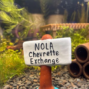 Ceramic Aquarium Sign ~ Custom made with your message on the sign