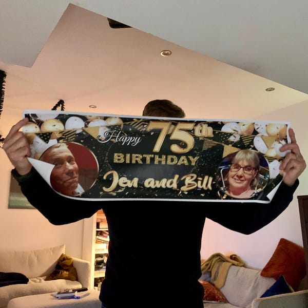 Personalisiertes Happy Birthday Fußball-Stadion Banner – Mit Foto, Name & Alter Für Kinderpartys