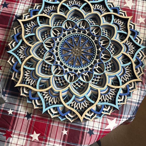 3D Wood Mandala Wall Art: Layered Boho Decor - Etsy