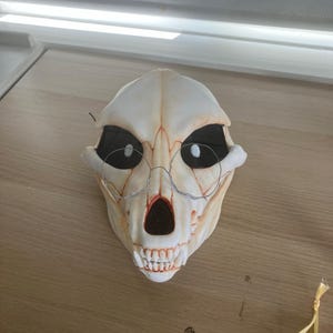 Wolf Skull Realistic Bone Spooky Mask - Movable Moving Hinge Jaw