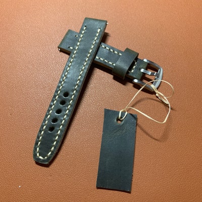One Piece Handmade Leather Watch Strap Brown Distressed Watch - Etsy