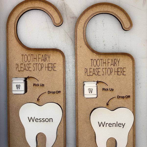 SVG Digital SVG File Tooth Fairy Door Hanger With Pick up and Drop Off ...