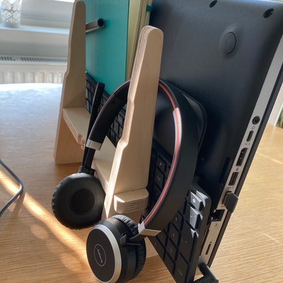 Laptop Stand and Screen Riser : Oak Wood Laptop or Tablet Holder ...