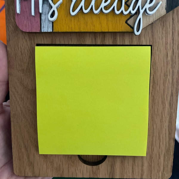 Teacher Pencil Sticky Note SVG | Laser Cut File - Etsy