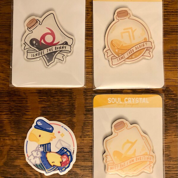 Minion Omamori Epoxy Keychain Stickers | Fat Cat Shiba Chocobo ...