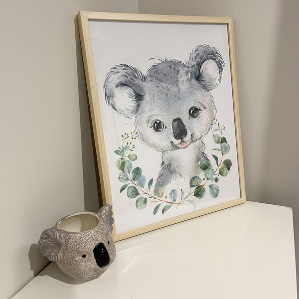 Nursery Animal Print, Australian Animals, Baby Nursery Wall Art, Koala ...