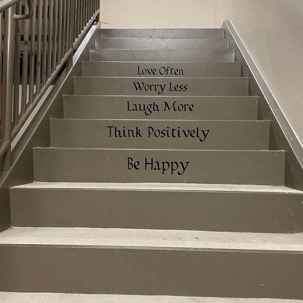 Stair Riser Quotes Life Quotes Stair Riser Decals, Stair Decals, Stair Stickers, Wall ...