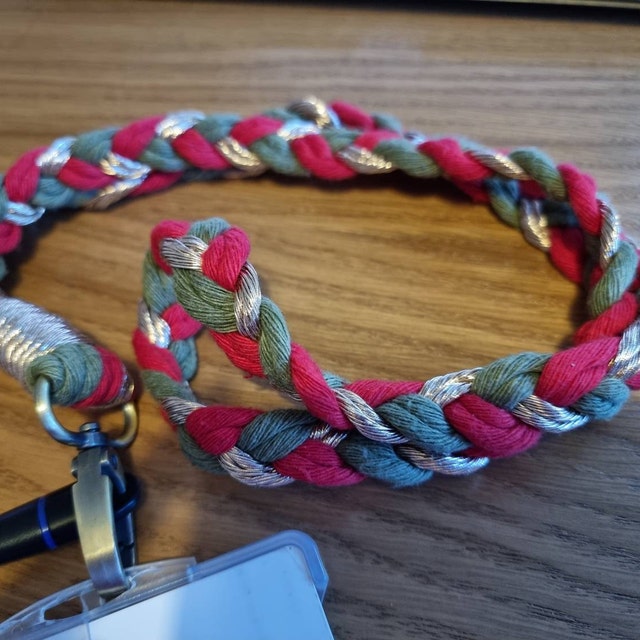 Makramee Schlüsselband Armband – Boho Design, Baumwolle, Mit Karabiner – Für Frauen & Mädchen, Ca. 20 Cm