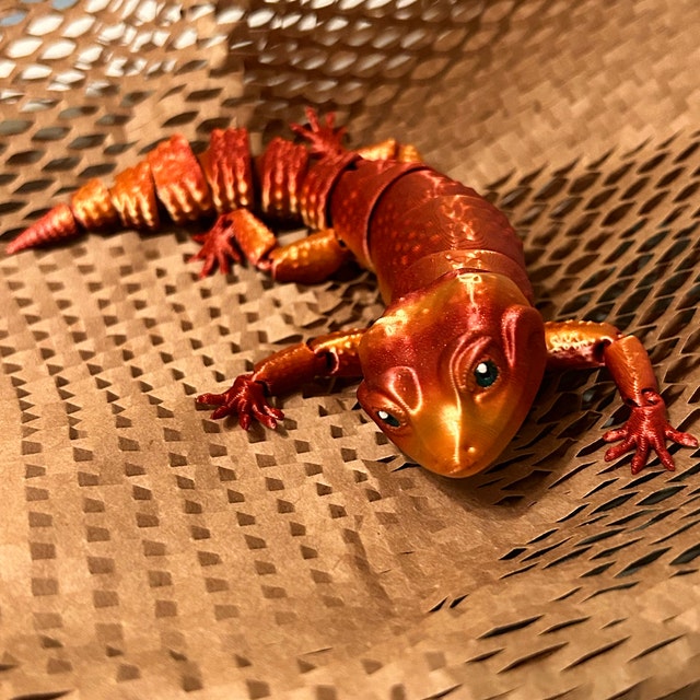 Leopard Gecko - 3D Printed Articulated Desktop Pet - Fidget