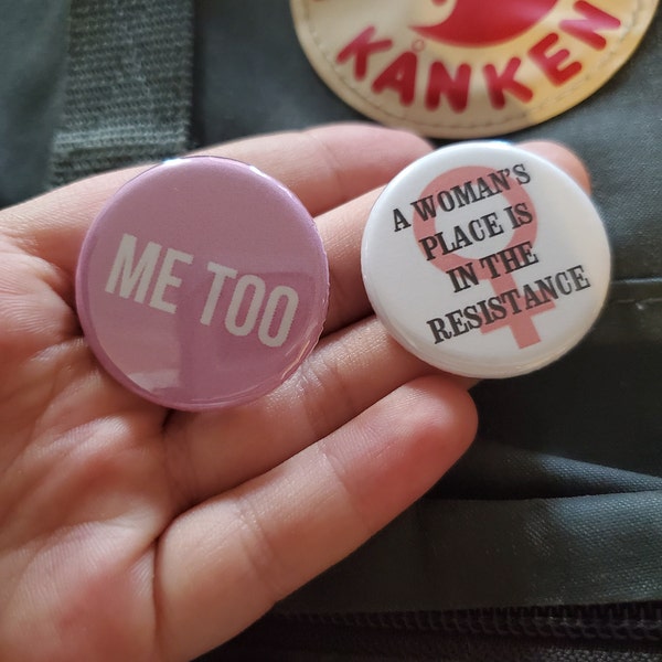 A Woman's Place is in the Resistance / Women's Rights Button / Venus ...