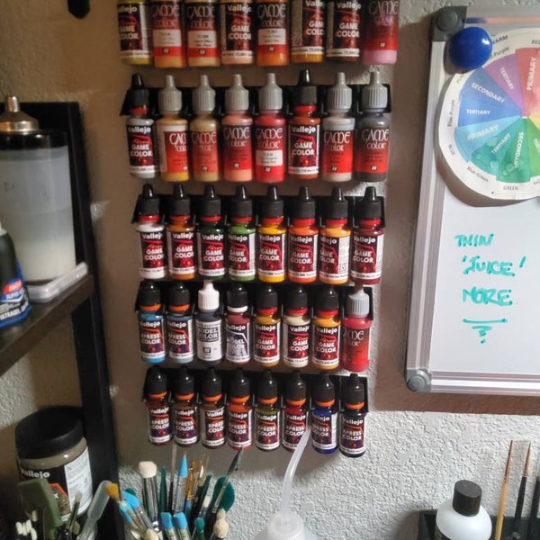Shopee Paint Rack Paint Rack Vallejo for Mounting on Wall. Useful for Painting Miniatures ...