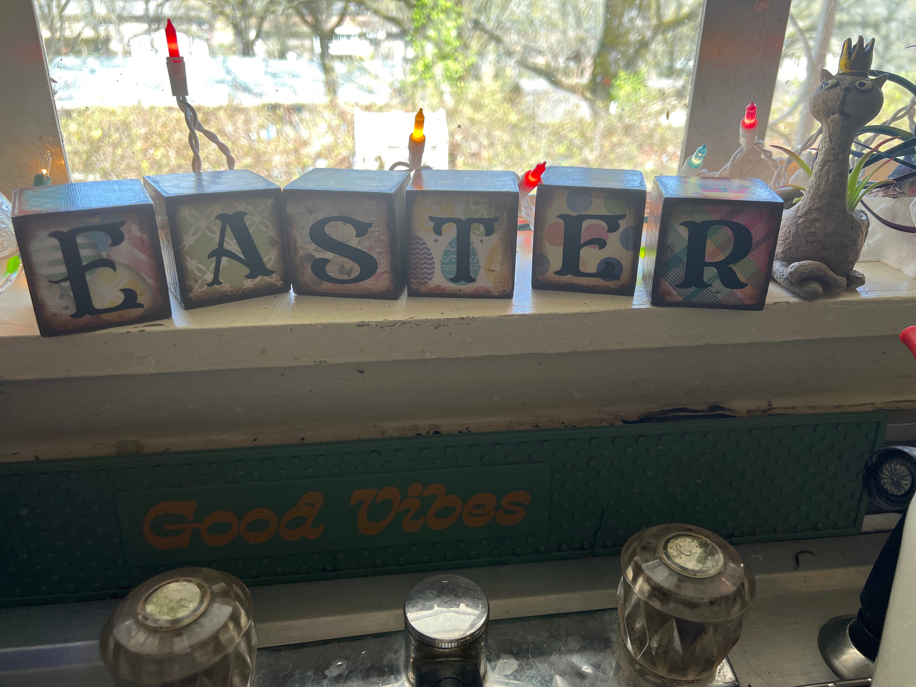 MADE TO ORDER-Easter Wood Blocks, Easter tier tray decor, Spring decor, farmhouse decor, wood blocks,