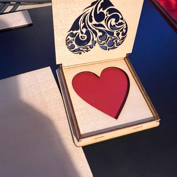 Boxlaser Cut Ring Box Svg File Glowforge Ring Wedding Box Svg File Ring ...