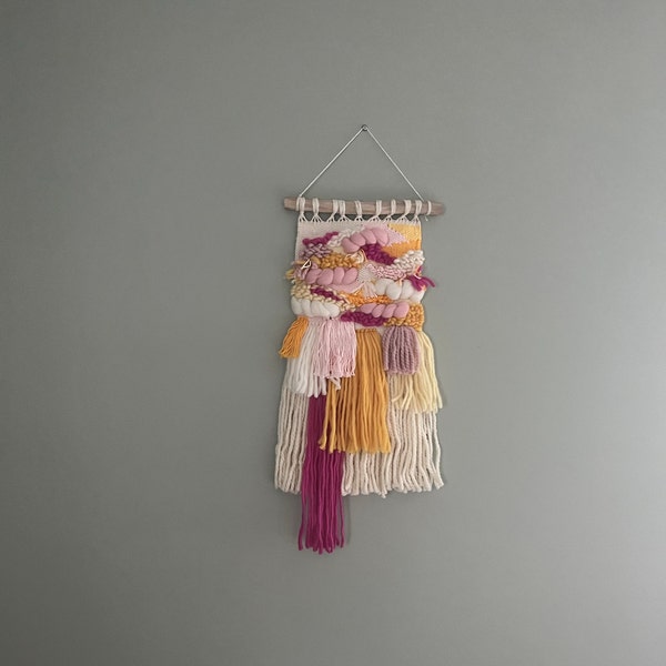 Image showcasing Woven Tapestry for Eclectic Interior, Textured Wall Art as Ideal Yoga Teacher Gift, Gender ...