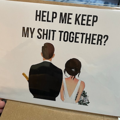 Help Me Keep My Shit Together Bridesman Card Man of Honor Bridesman ...