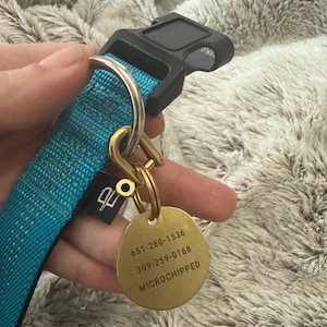 Solid Brass Tag Lock: Dog & Cat ID Tag Collar Attachment
