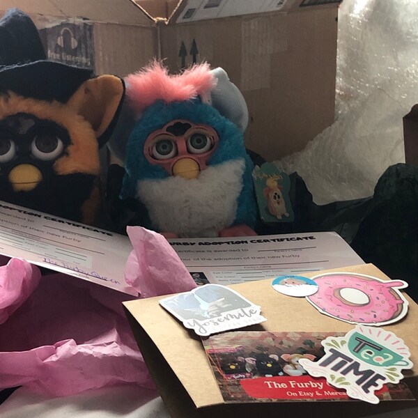 FURBY EMOTO TRONICO 2005 Tiger HASBRO Emoto-Tronic Charcoal New Vintage