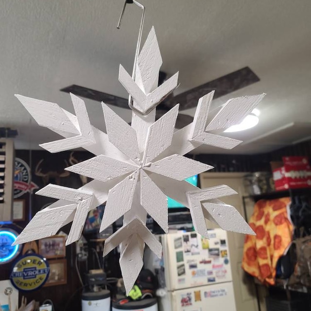 3 Large Snowflakes 16 From One Picket, One Picket Snowflakes, Christmas  Snowflake Build Plans, Build Plans, Woodworking Build Plans, DIY 