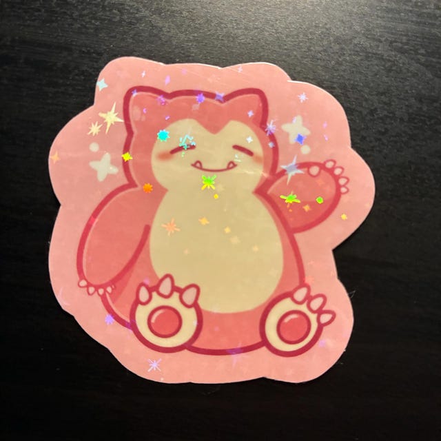 ピンクカビゴン ポケモン ビニールステッカー | ポケモンステッカー