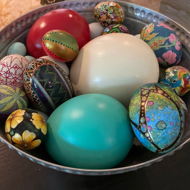 Beautiful Painted Eggs, A PDF Tutorial, Egg Art, DIY 