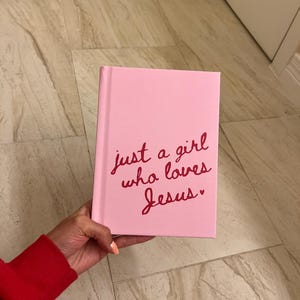 Prayer Journal Christian Bible Study Notebook Gift for Girl Who Loves Jesus Journal Bible Verse Notebook Sermon Notes Christian Gift