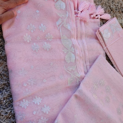 Original Dhakai Jamdani Saree, Mim Model Mauve Color, Handloom ...