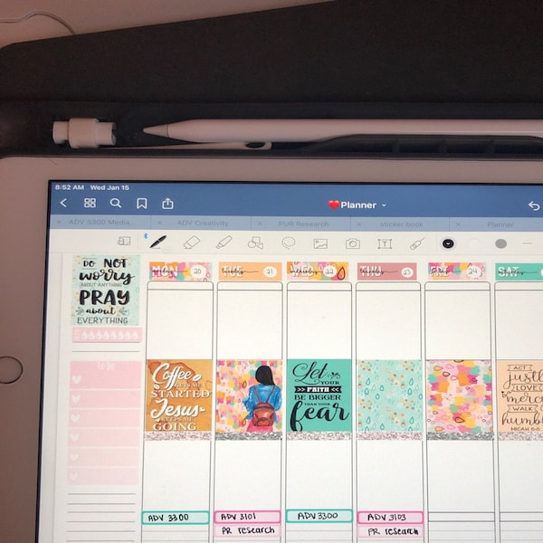 New Rounded Style Erin Condren Printable Weekly Vertical Planner Insert ...