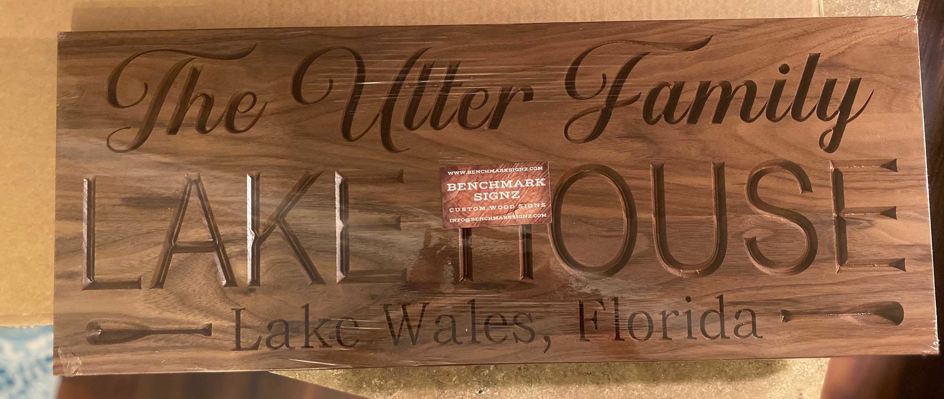 Custom Carved Wood Sign: Lake House, Cabin, Lodge Decor