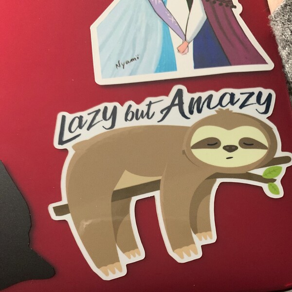 Sloth Sticker, Vinyl Stickers, Laptop Decal, Sloth Gift for Her, Cute ...