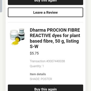Dharma PROCION FIBRE REACTIVE Dyes for Plant Based Fibre, 50 G, Listing S-Y  