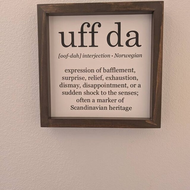Uff Da Wood Sign: Norwegian Expression, Scandinavian Decor - Etsy