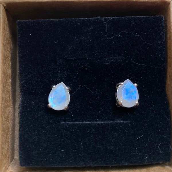 Calliope Pearl & Chocolate Moonstone Wrapped Teardrop Earrings