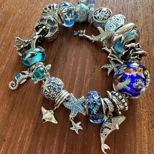 Manta Ray Charm #038-fits Pandora Charm Bracelets, Manta Ray