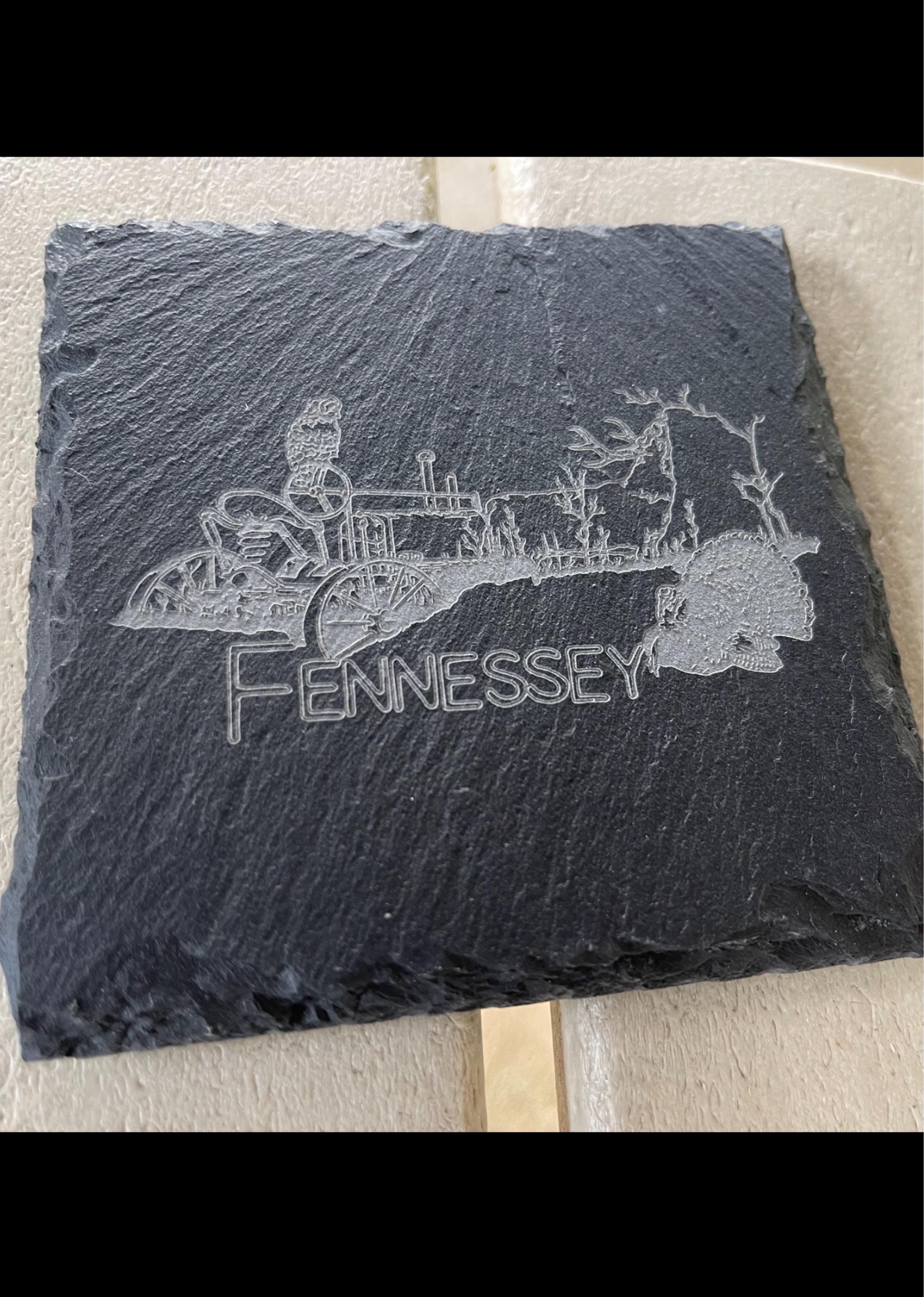 Customer photo of Custom Logo Engraved Slate Coaster from Dustin