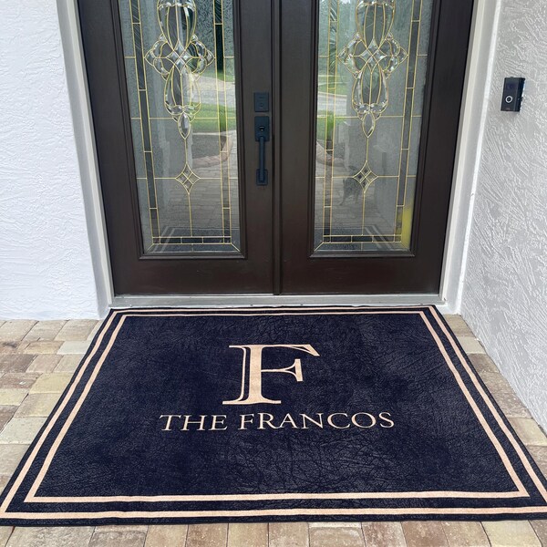Family Name Entry Rug Personalized Entryway Rug Entrance Rug for Inside ...