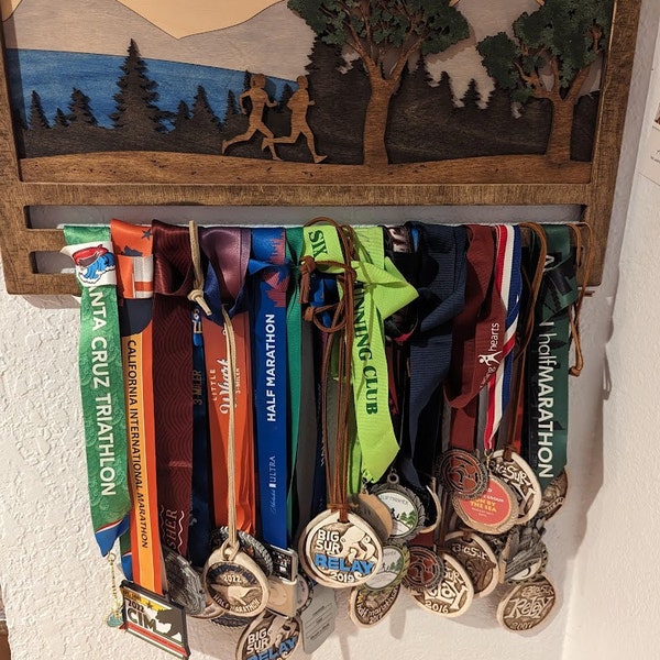 Medal Display Running Marathon, Custom Medal Hanger, Gift for Him ...