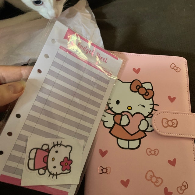 Hello Kitty Binder Index Deviders Tabs Ruler Zipper Bag Stickers Memo Pages  Set For FF Pocket Organiser RED Sanrio Japan Planner Setup Inspired by You.